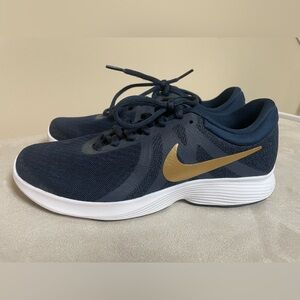 nike revolution 4 blue gold